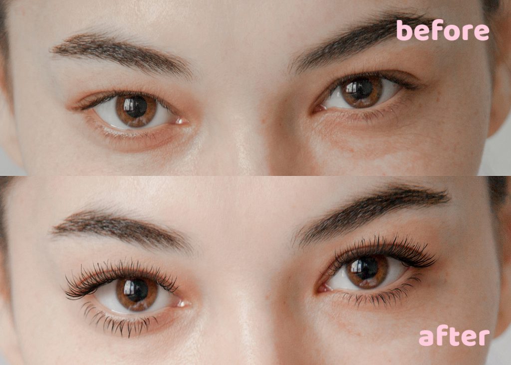 Maskara Lashcode - before and after